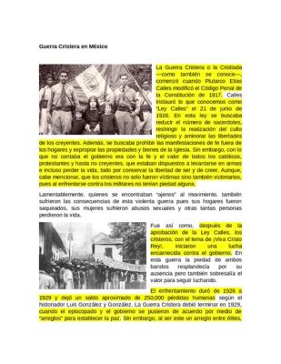 La Guerra Cristera: Un conflitto religioso che sconvolse il Messico durante gli anni '20 e '30